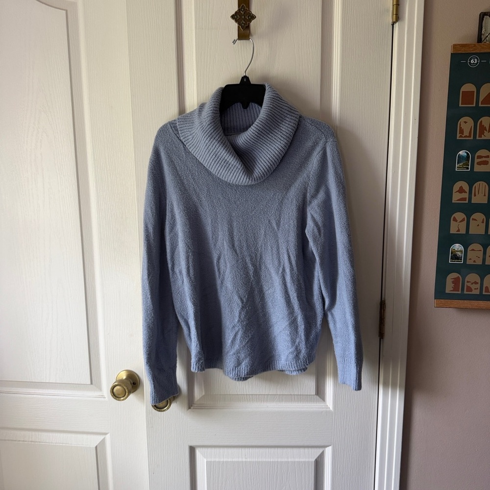 C15 Rachel Zoe Blue Cowl Neck Sweater
